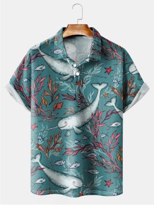 Men's Underwater World Short Sleeve Polo Shirt