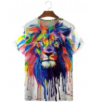 Men's Trendy Lion Print T-Shirt